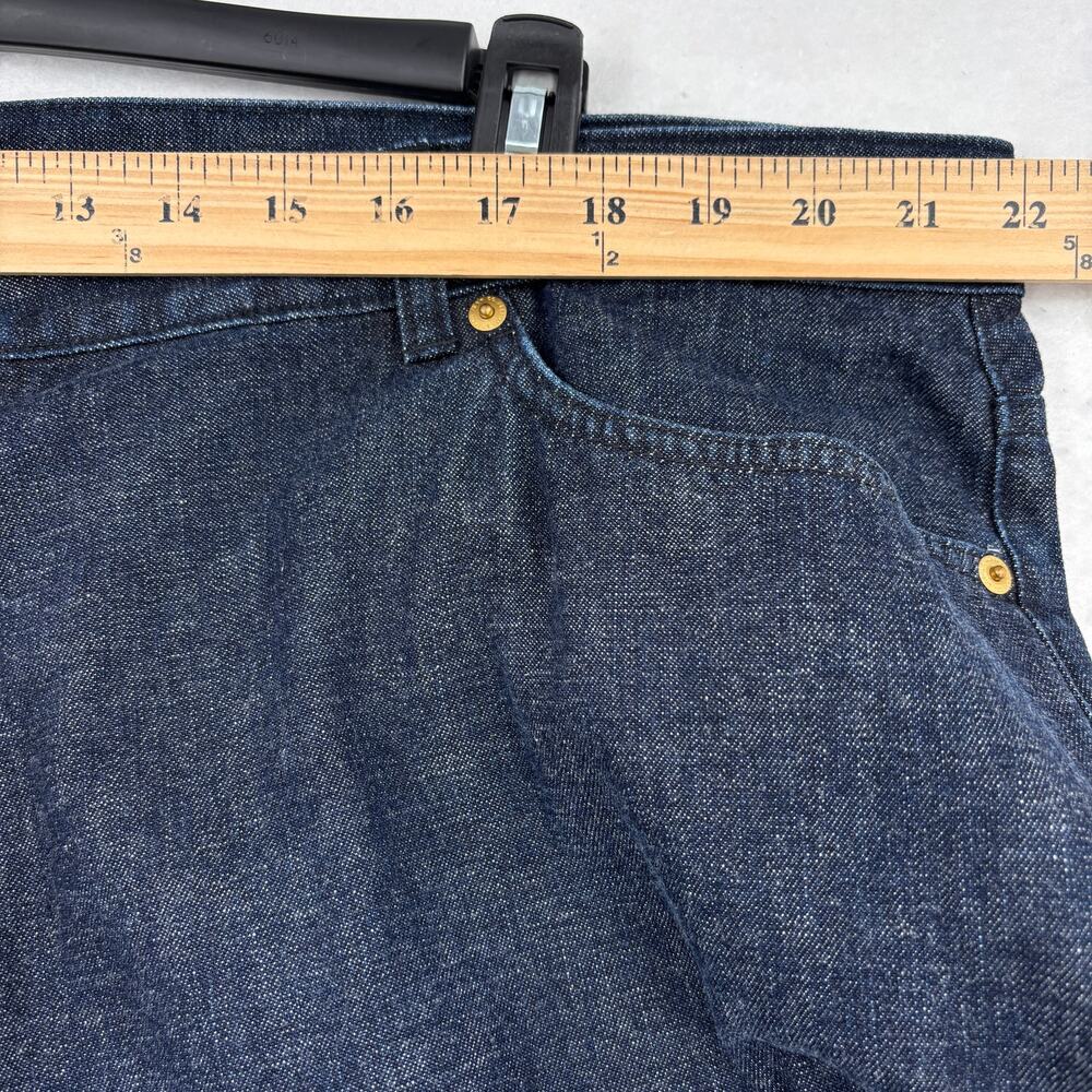 Ralph Lauren High Rise Jeans Size 22W Dark Wash 100% Cotton Straight Y2K - Picture 8 of 11